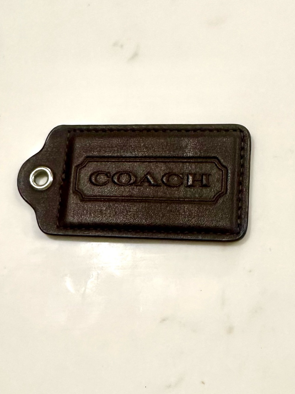 Coach Large Brown Leather Hang Tag 3โ Replacement Bag Charm Purse Tag